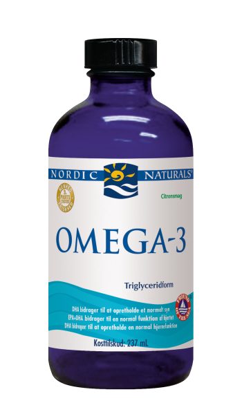 Nordic Naturals Omega-3 med citronsmak (flytande) - 237 ml